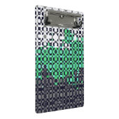Trippy Gepixelde Abstract Neutrois Pride Vlag Mini Klembord (Schuin)