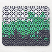 Trippy Gepixelde Abstract Neutrois Pride Vlag Muismat (Voorkant)