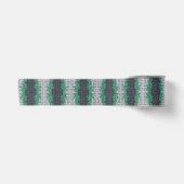 Trippy Gepixelde Abstract Neutrois Pride Vlag Satijnen Lint (Voorkant)