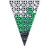Trippy Gepixelde Abstract Neutrois Pride Vlag Vlaggetjes (Derde vlag)