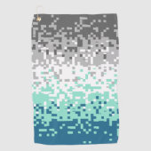 Trippy Gepixelde Abstracte Frayromantische Pride V Golfhanddoek (Voorkant)