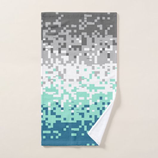 Trippy Gepixelde Abstracte Frayromantische Pride V Handdoek (Handdoek)