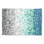 Trippy Gepixelde Abstracte Frayromantische Pride V Kussensloop (Achterkant-Links)