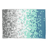Trippy Gepixelde Abstracte Frayromantische Pride V Kussensloop (Voorkant-Links)
