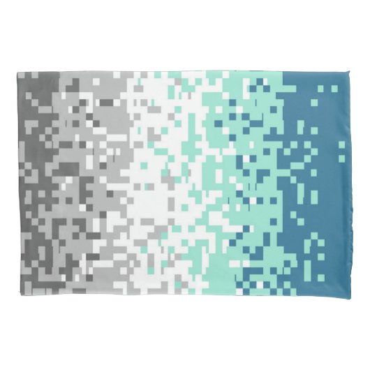 Trippy Gepixelde Abstracte Frayromantische Pride V Kussensloop (Voorkant-Links)