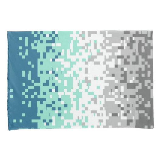 Trippy Gepixelde Abstracte Frayromantische Pride V Kussensloop (Voorkant-Rechts)