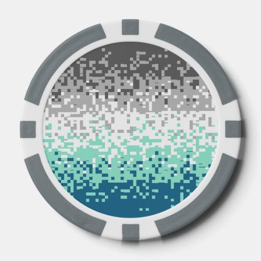 Trippy Gepixelde Abstracte Frayromantische Pride V Poker Chips (Voorkant)