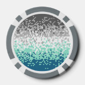Trippy Gepixelde Abstracte Frayromantische Pride V Poker Chips (Achterkant)