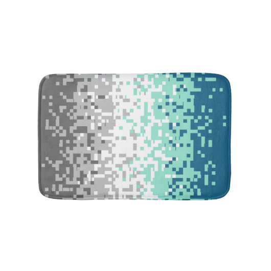 Trippy Gepixelde Abstracte Frayromantische Pridevl Badmat (Voorkant)