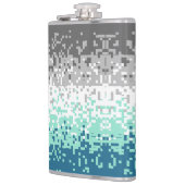 Trippy Gepixelde Abstracte Frayromantische Pridevl Heupfles (Links)