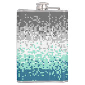 Trippy Gepixelde Abstracte Frayromantische Pridevl Heupfles (Achterkant)