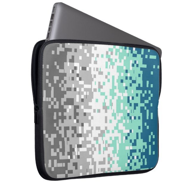 Trippy Gepixelde Abstracte Frayromantische Pridevl Laptop Sleeve (Voorkant Rechts)