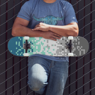 Trippy Gepixelde Abstracte Frayromantische Pridevl Persoonlijk Skateboard
