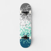 Trippy Gepixelde Abstracte Frayromantische Pridevl Persoonlijk Skateboard (Voorkant)