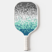 Trippy Gepixelde Abstracte Frayromantische Pridevl Pickleball Paddle (Voorkant)