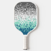 Trippy Gepixelde Abstracte Frayromantische Pridevl Pickleball Paddle (Achterkant)