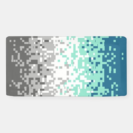 Trippy Gepixelde Abstracte Frayromantische Pridevl Spandoek (Horizontaal)