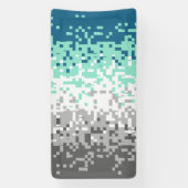 Trippy Gepixelde Abstracte Frayromantische Pridevl Spandoek (Verticaal)