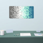 Trippy Gepixelde Abstracte Frayromantische Pridevl Spandoek (Beurs)