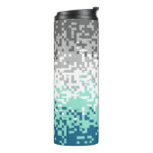 Trippy Gepixelde Abstracte Frayromantische Pridevl Thermosbeker (Gedraaid links)
