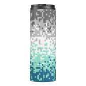 Trippy Gepixelde Abstracte Frayromantische Pridevl Thermosbeker (Achterkant)