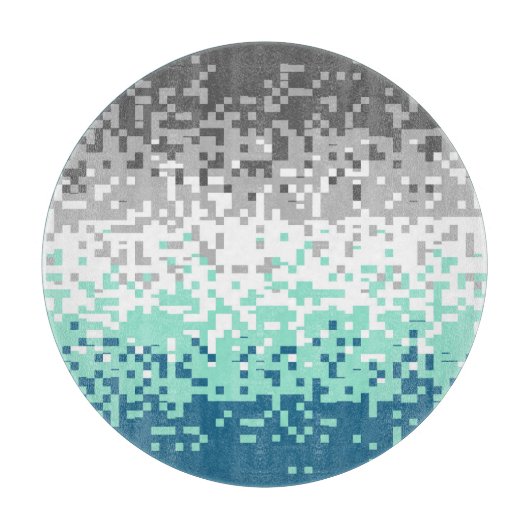 Trippy Gepixeliseerde Abstracte Frayromantische Pr Snijplank (Voorkant)