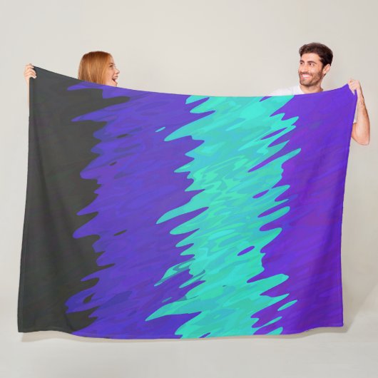 Trippy Golvende Abstract Alexigender Pride-vlag Fleece Deken (In situ)