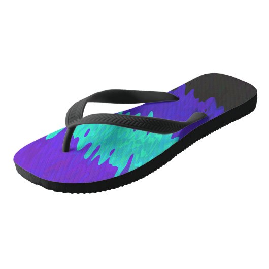 Trippy Golvende Abstract Alexigender Pride-vlag Teenslippers (Schuin)