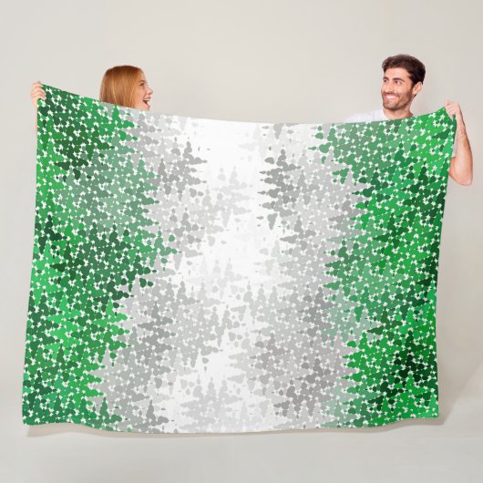 Trippy Golvende Abstracte Grayromantische Pride Vl Fleece Deken (In situ)