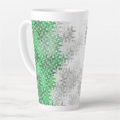 Trippy Golvende Abstracte Grayromantische Pride Vl Latte Mok (Linkerhoek)