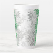 Trippy Golvende Abstracte Grayromantische Pride Vl Latte Mok (Voorkant)