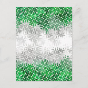 Trippy Golvende Abstracte Grayromantische Pridevla Briefkaart