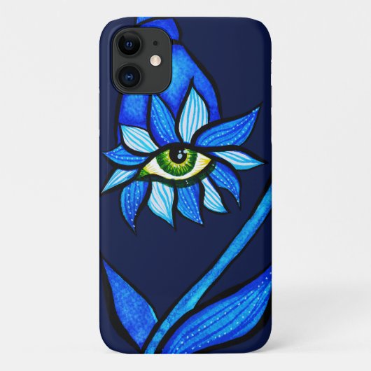 Trippy Goth Creepy Eye Flower Case-Mate iPhone Case (Achterkant)