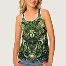 Trippy Green Face Tanktop
