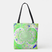 Trippy Green Tote Bag (Achterkant)