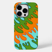 Trippy Groen Sinaasappel Vloeibare Drip Stripe Y2K Case-Mate iPhone Case (Achterkant)