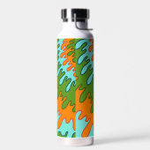 Trippy Groen Sinaasappel Vloeibare Drip Stripe Y2K Waterfles (Links)