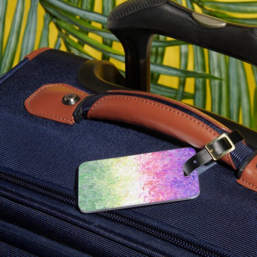 Trippy Groovy Boho Abstract Genderdoe Pride Vlag Bagagelabel (Voorkant Insitu 3)