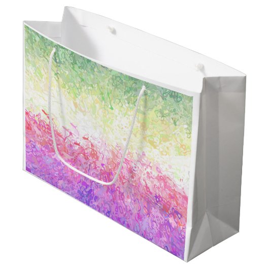 Trippy Groovy Boho Abstract Genderdoe Pride Vlag Groot Cadeauzakje (Voorkant Gekanteld)