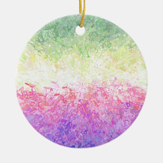 Trippy Groovy Boho Abstract Genderdoe Pride Vlag Keramisch Ornament (Voorkant)