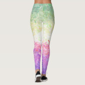 Trippy Groovy Boho Abstract Genderdoe Pride Vlag Leggings (Achterkant)