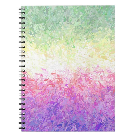 Trippy Groovy Boho Abstract Genderdoe Pride Vlag Notitieboek (Voorkant)