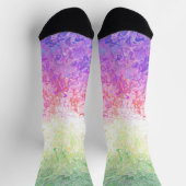 Trippy Groovy Boho Abstract Genderdoe Pride Vlag Sokken (Top)