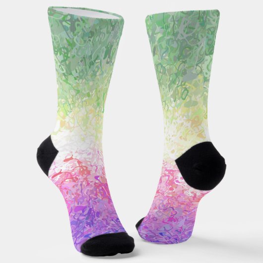 Trippy Groovy Boho Abstract Genderdoe Pride Vlag Sokken (Gebogen)