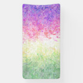 Trippy Groovy Boho Abstract Genderdoe Pride Vlag Spandoek (Verticaal)