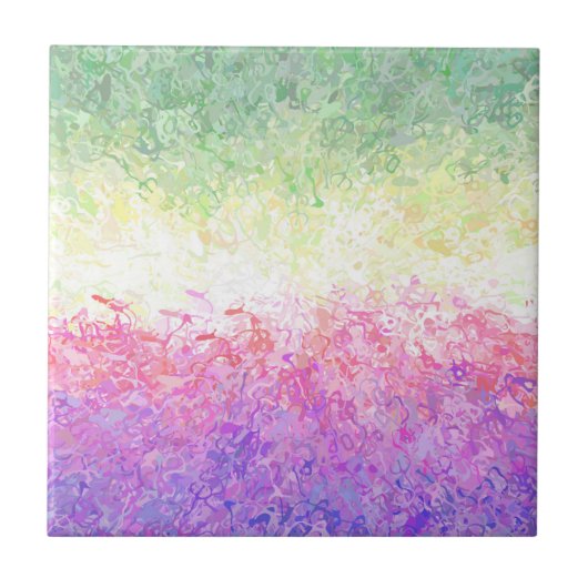 Trippy Groovy Boho Abstract Genderdoe Pride Vlag Tegeltje (Voorkant)