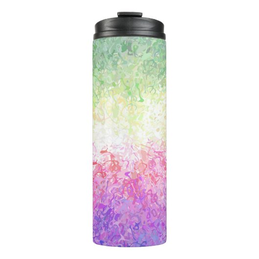 Trippy Groovy Boho Abstract Genderdoe Pride Vlag Thermosbeker (Voorkant)