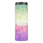 Trippy Groovy Boho Abstract Genderdoe Pride Vlag Thermosbeker (Achterkant)