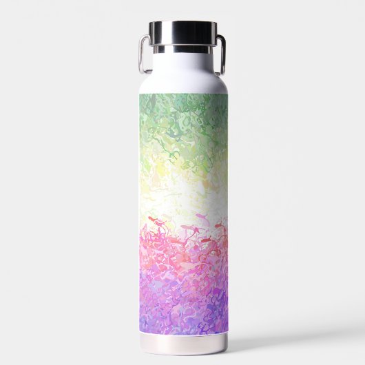 Trippy Groovy Boho Abstract Genderdoe Pride Vlag Waterfles (Voorkant)