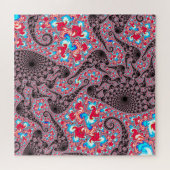 Trippy Groovy Boho Hippie Spiraal Fractale Kunst Legpuzzel (Horizontaal)